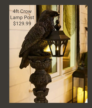 4ft Crow Lamp Post 