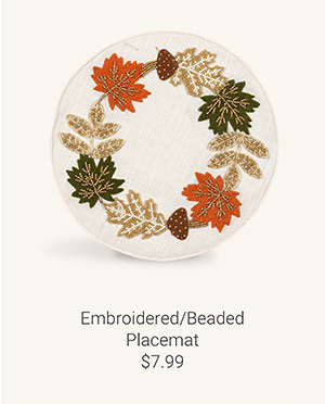 Embroidered/Beaded Placemat