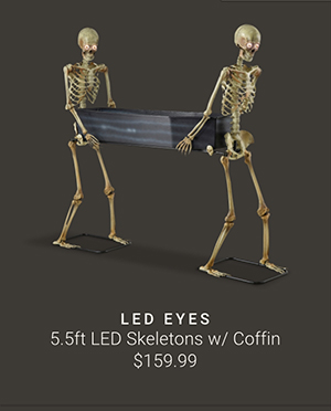 5.5ft LED Skeletons w/ Coffin