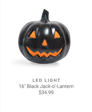 16" Black Jack-o'-Lantern
