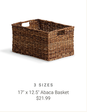 17" x 12." Abaca Basket