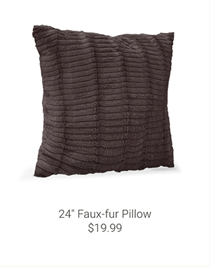 24" Faux-fur Pillow