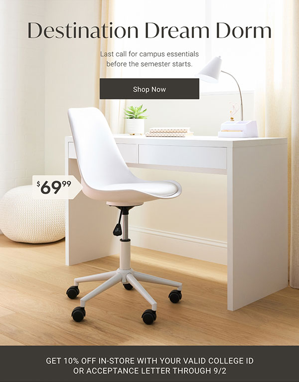 Destination Dream Dorm - Shop Now