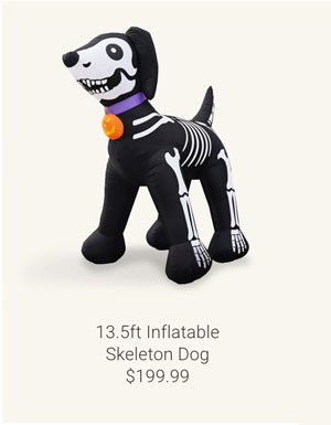 13.5 ft Inflatable Skeleton Dog