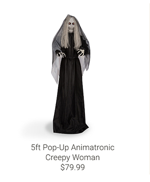 5ft Pop-Up Animatronic Creepy Woman
