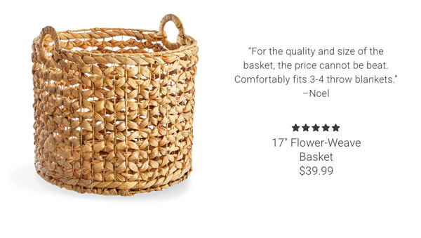 17" Flower-Weave Basket