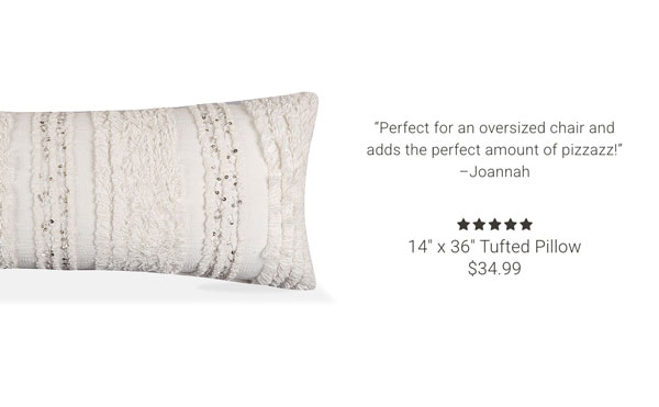14" x 36" Tufted Pillow