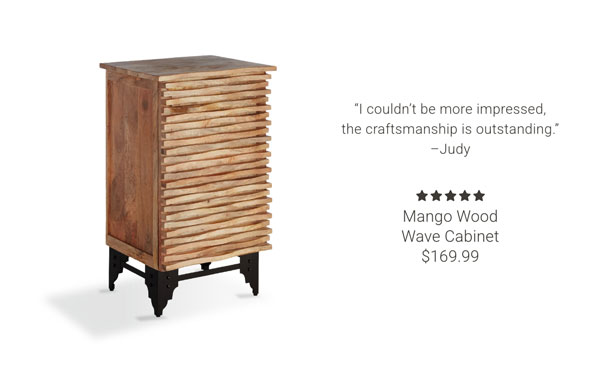 Mango Wood Wave Cabinet