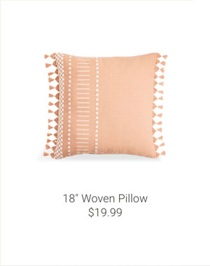 18" Woven Pillow