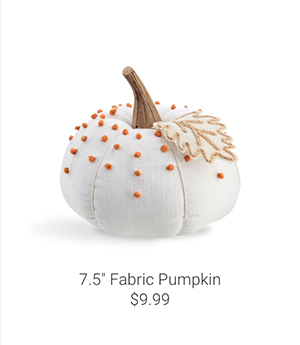 7.5" Fabric Pumpkin