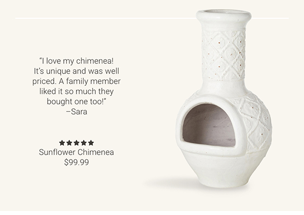 Sunflower Chimenea