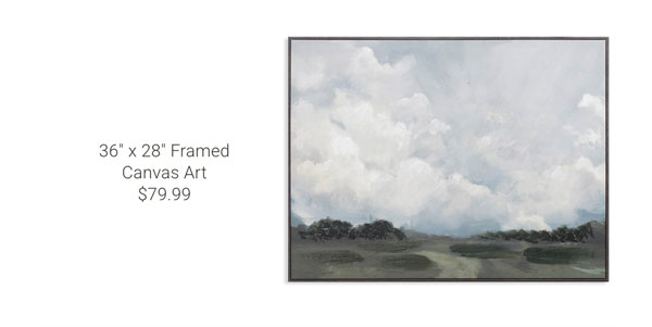 36" x 28" Framed Canvas Art