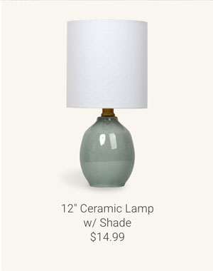 12" Ceramic Lamp w/ Shade
