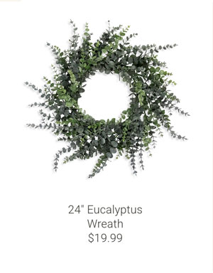 24" Eucalyptus Floral Wreath