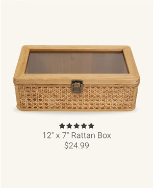 12" x 7" Rattan Box