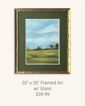 20" x 26" Framed Art w/ Glass