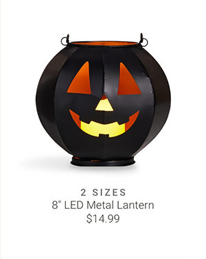 8" LED Metal Lantern