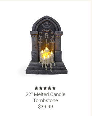 22" Melted Candle Tombstone