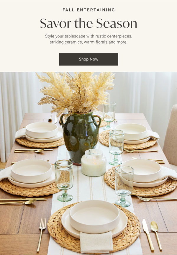 Fall Entertaining: Savor The Season - Shop Now