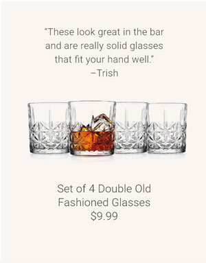 Set of 4 Double Old Fashioned Glasses