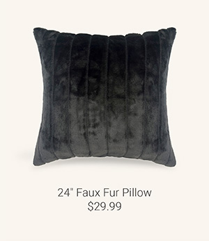 24" Faux Fur Pillow