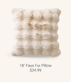 18" Faux Fur Pillow