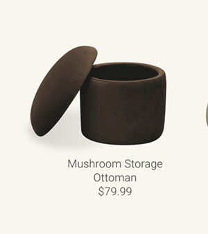 Mushroom Storage Ottoman