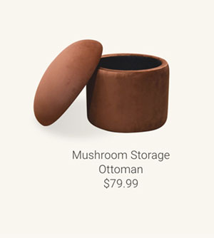 Mushroom Storage Ottoman