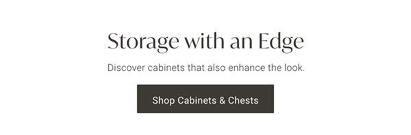 Storage with an Edge: Discover cabinets that also enhance the look - Shop Cabinets & Chests