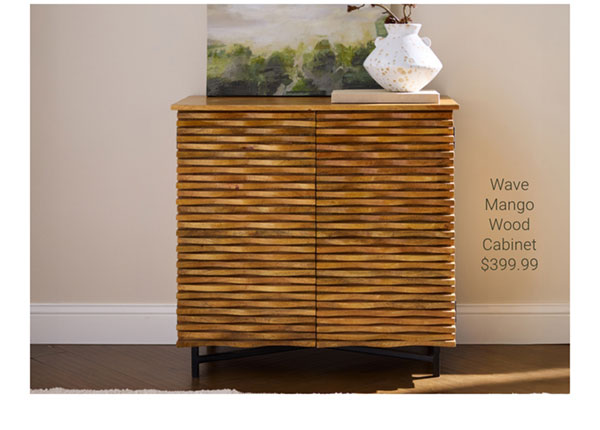 Wave Mango Wood Cabinet