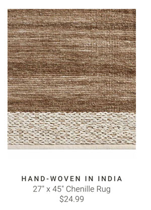 27" x 45" Chenille Rug