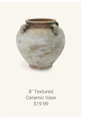 8" Textured Ceramic Vase