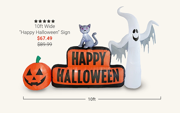 10ft Wide "Happy Halloween" Sign