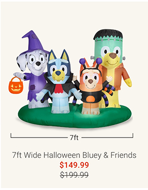 7ft Wide Halloween Bluey & Friends
