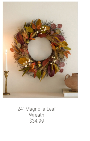 24" Magnolia Leaf Wreath