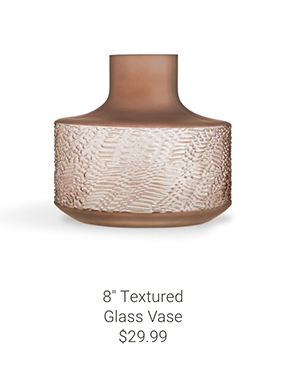 8" Textured Glass Vase