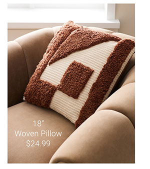 18" Woven Pillow
