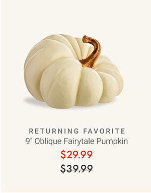 9" Oblique Fairytale Pumpkin