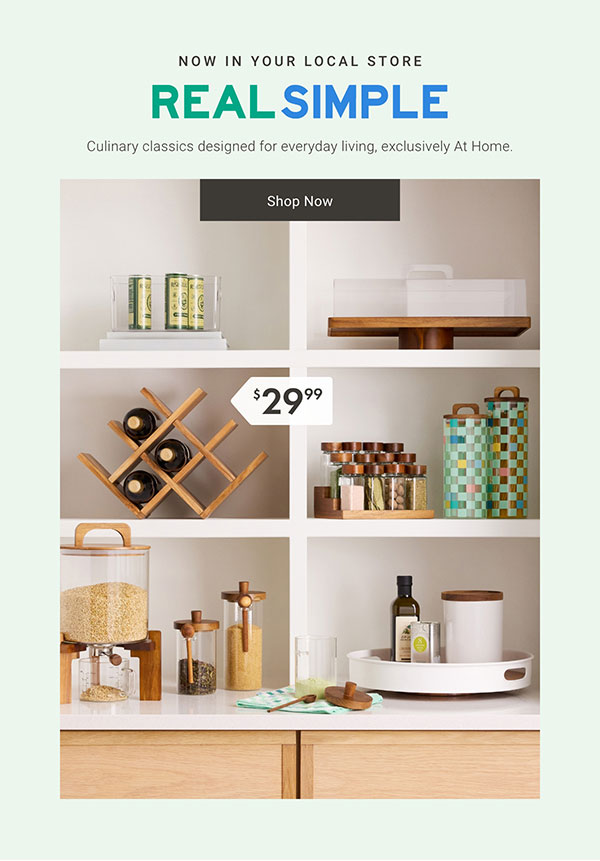 Now in your local store: Real Simple - Shop Now