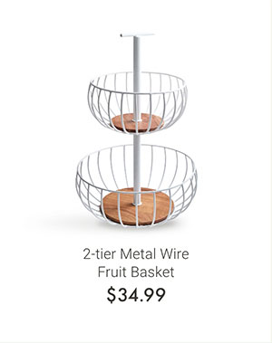 2-tier Metal Wire Fruit Basket