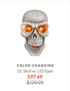 25" Skull w/ LED Eyes