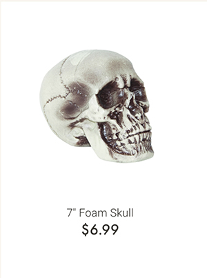 7" Foam Skull