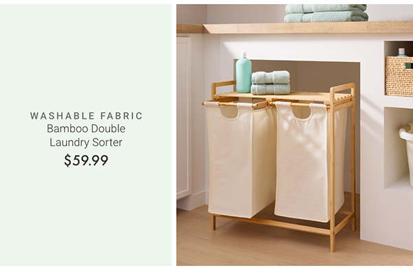 Bamboo Double Laundry Sorter