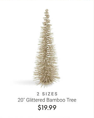 20" Glittered Bamboo Tree