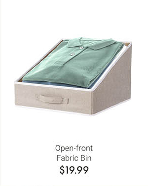 Open-front Fabric Bin