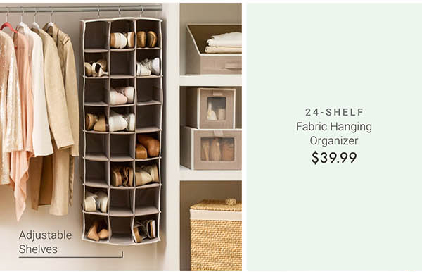 24-Shelf Fabric Hanging Organizer