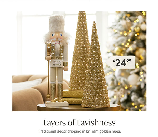 Layers of Lavishness: Traditional decor dripping in Brillant golden hues 