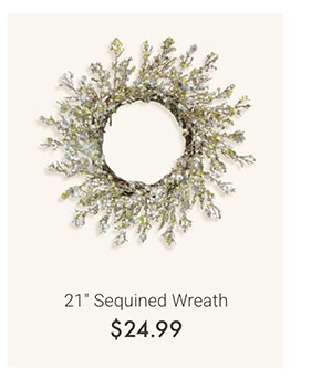21" Sequined Wreath