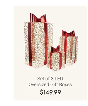 Set of 3 LED Oversized Gift Boxes