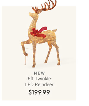 6ft Twinkle LED Reindeer